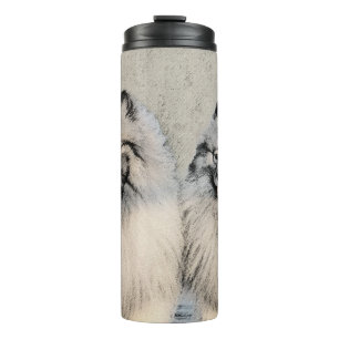 Termo Pintura de Keeshond Brothers - Arte Perro Original