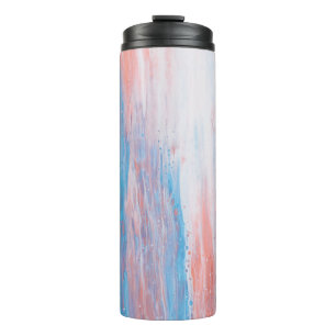 Termo Pintura de lienzo rosa y azul