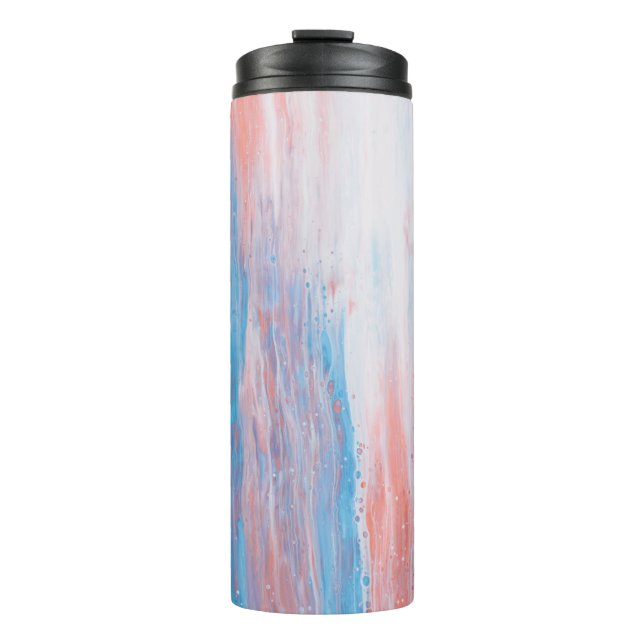Termo Pintura de lienzo rosa y azul (Anverso)