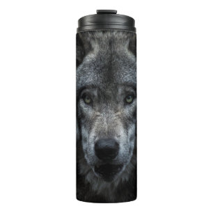 TERMO PINTURA DE MUJERES NEGRO Y MARRÓN