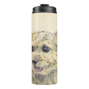 Termo Pintura de Norwich Terrier - Arte de Perro Origina