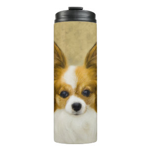 Termo Pintura de Papillon (Hound Tri) - Arte original de