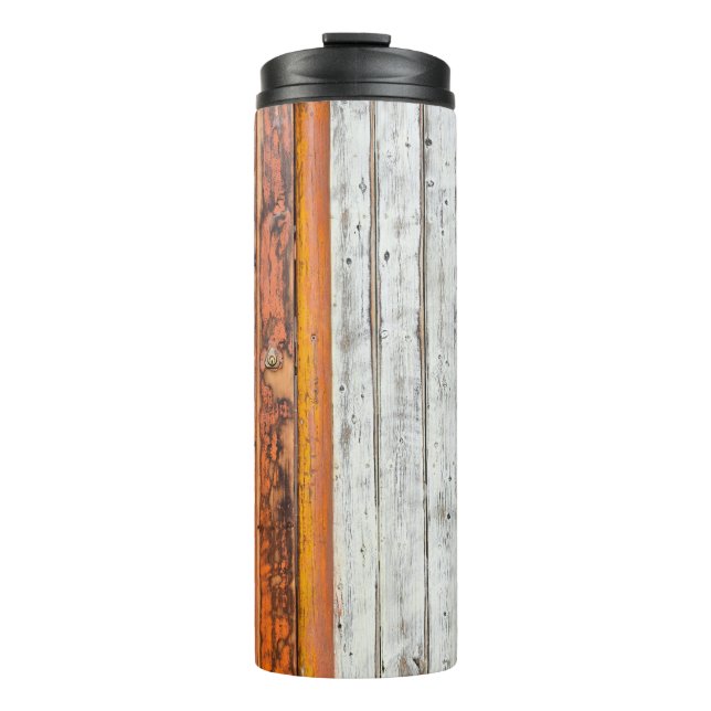Termo pintura de pared blanca y naranja (Anverso)