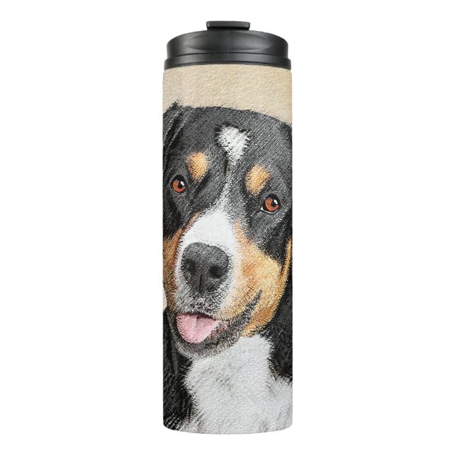 Termo Pintura de perro de la montaña Entlebucher - Arte  (Anverso)