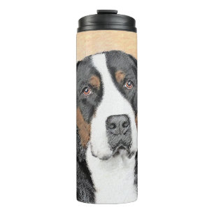 Termo Pintura de Perro de Montaña Grande Suiza - Arte o