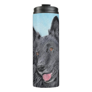 Termo Pintura de perro pastelero belga - Arte de perro o