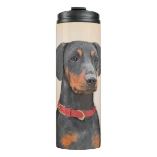 Termo Pintura de Pinscher original de arte animal
