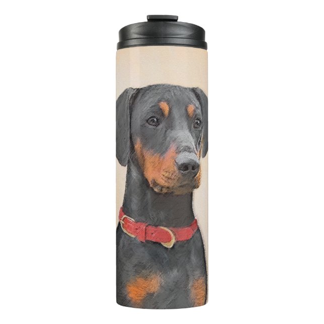 Termo Pintura de Pinscher original de arte animal (Anverso)