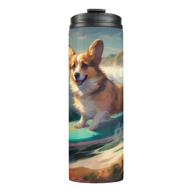 Termo Pintura de surf de Corgi Beach (Anverso)