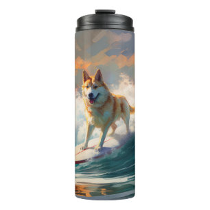 Termo Pintura de surf en la playa Akita