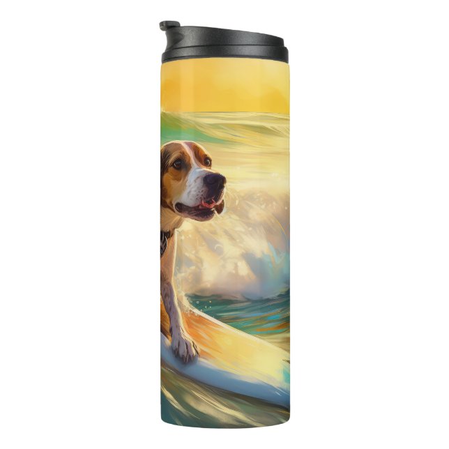 Termo Pintura de Surf en la Playa Beagle (Rotado hacia la derecha)