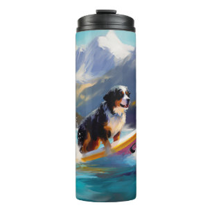 Termo Pintura de surf en la playa de montaña de Bernese