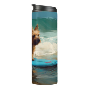 Termo Pintura de Surf en la Playa de Terrier Australiano
