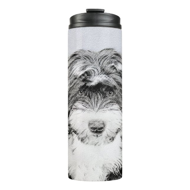 Termo Pintura de Terrier Tibetano - Arte de Perro Origin (Anverso)