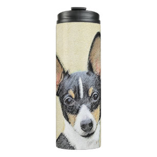 Termo Pintura de Toy Fox Terrier - Arte de perro origina