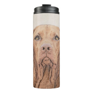 Termo Pintura de Vizsla - Arte Perro Original.