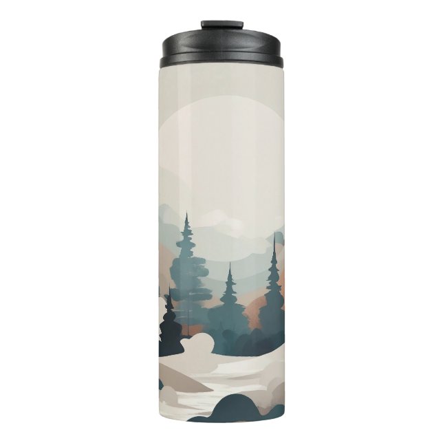 Termo Pintura del paisaje forestal de Boho (Anverso)