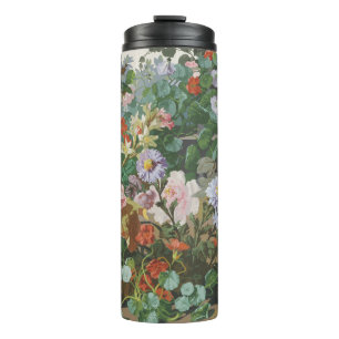 Termo Pintura floral de flores coloridas vintage bonitas