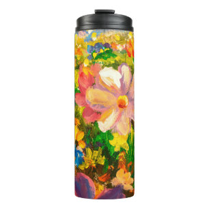 Termo Pintura Glade de grandes flores silvestres colorid