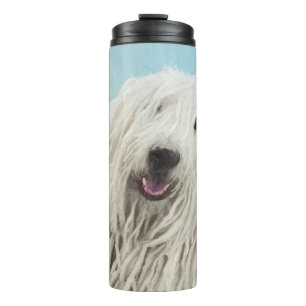 Termo Pintura Komondor - Arte Perro Original Cuto