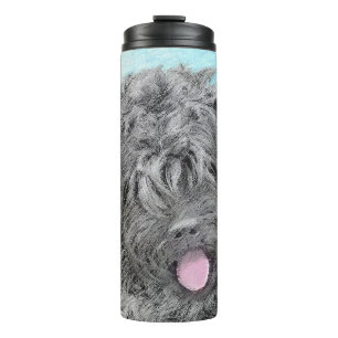 Termo Pintura negra del territorio ruso - Perro original