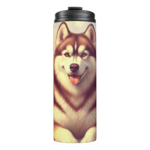 Termo Pintura retro siberiana Husky