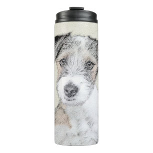 Termo Pintura Rusell Terrier - Arte Perro Original
