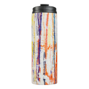 Termo Pintura salpicada sobre fondo blanco, arte, fino