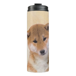 Termo Pintura Shiba Inu (roja) - Arte Perro Original