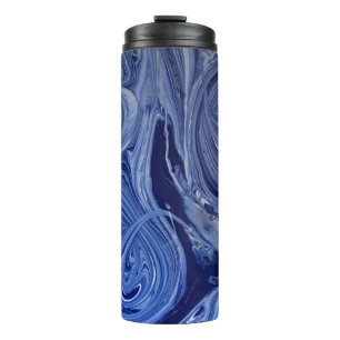 Termo Pinturas azules y blancas