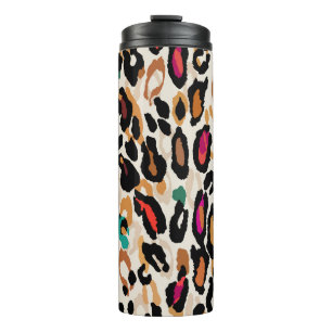 Termo Pinturas de animales vivos de leopardo
