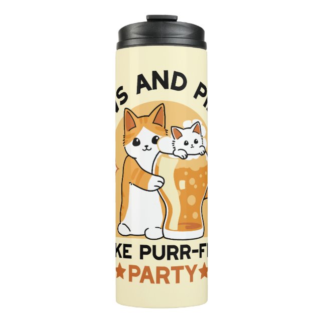 Termo Pinturas y pinturas de Fiesta para gatos de Oktobe (Anverso)