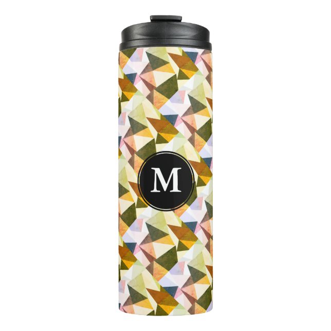 Termo Pirámides de tonos geométricos geométricos moderno (Anverso)