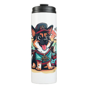 Termo Pirata de perro pastor alemán