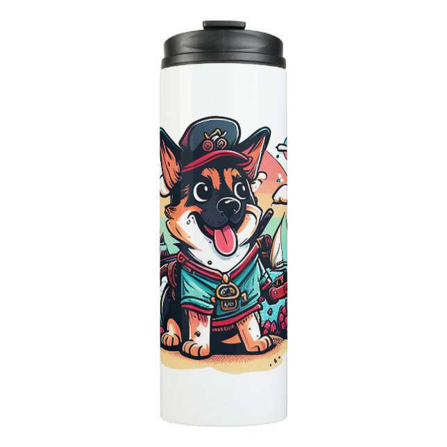 Termo Pirata de perro pastor alemán (Anverso)