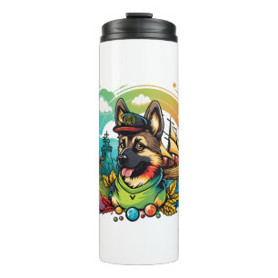 Termo Pirata de perro pastor alemán