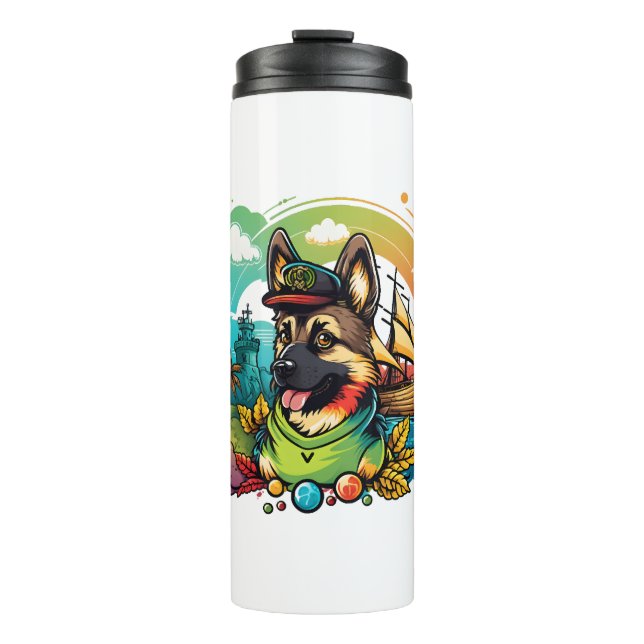 Termo Pirata de perro pastor alemán (Anverso)