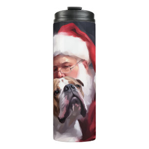 Termo Pitbull con Santa Claus Festivo de Navidad