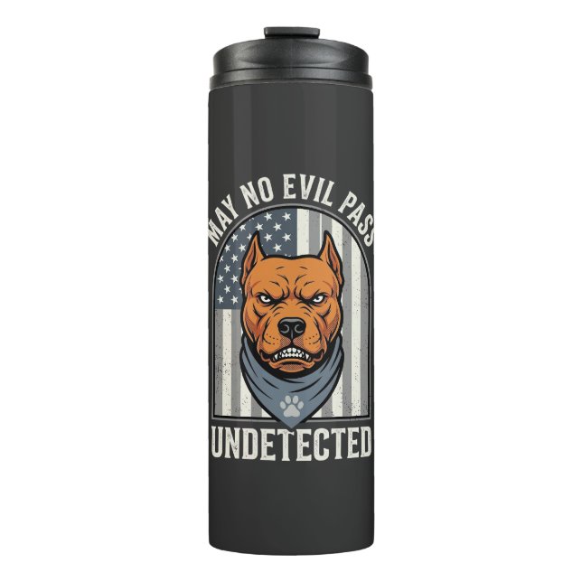 Termo Pitbull Patriótico Perro Guardián (Anverso)