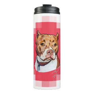 Termo Pitbull. Retratos mascotas