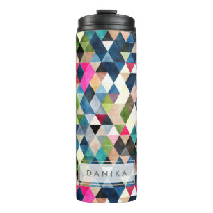 Termo PixDezines Boho Acuarela Geométrico/Triángulos