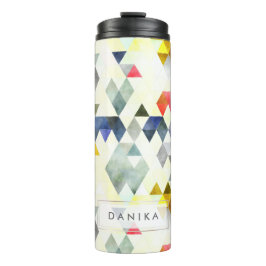 Termo PixDezines Boho Acuarela Geométrico/Triángulos