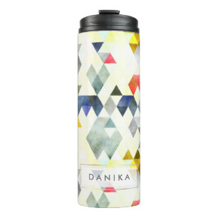 Termo PixDezines Boho Acuarela Geométrico/Triángulos