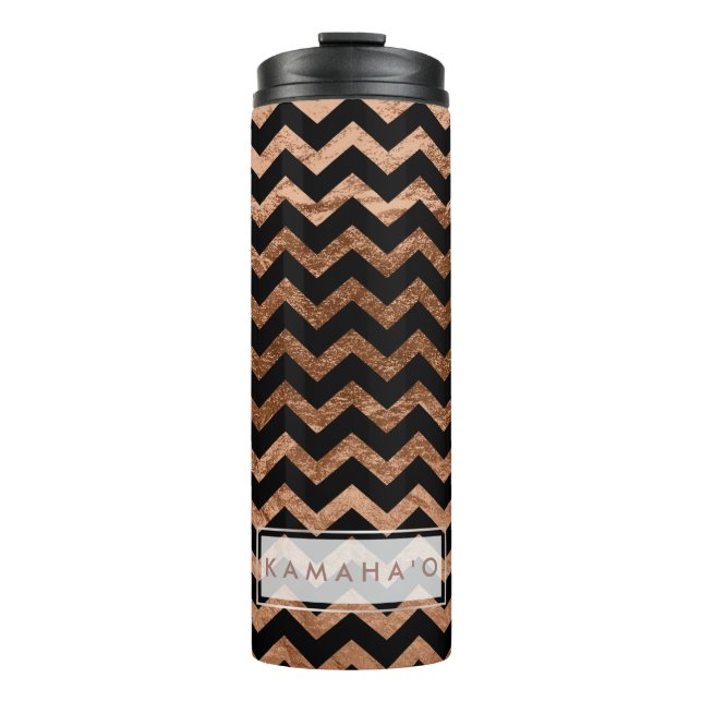 Termo PixDezines Chevron/Faux Metallic Copper (Anverso)