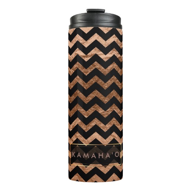 Termo PixDezines Chevron/Faux Metallic Copper (Anverso)