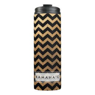 Termo PixDezines Chevron/Faux Metallic Gold