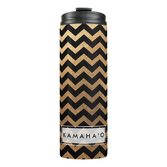 Termo PixDezines Chevron/Faux Metallic Gold (Anverso)