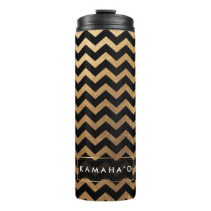 Termo PixDezines Chevron/Faux Metallic Gold