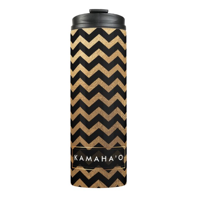 Termo PixDezines Chevron/Faux Metallic Gold (Anverso)