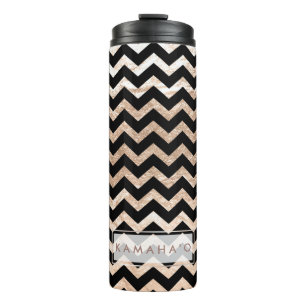 Termo PixDezines Chevron/Faux Metallic Rosa Gold
